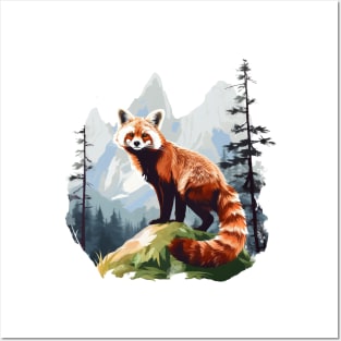 Red Panda In Nature Posters and Art